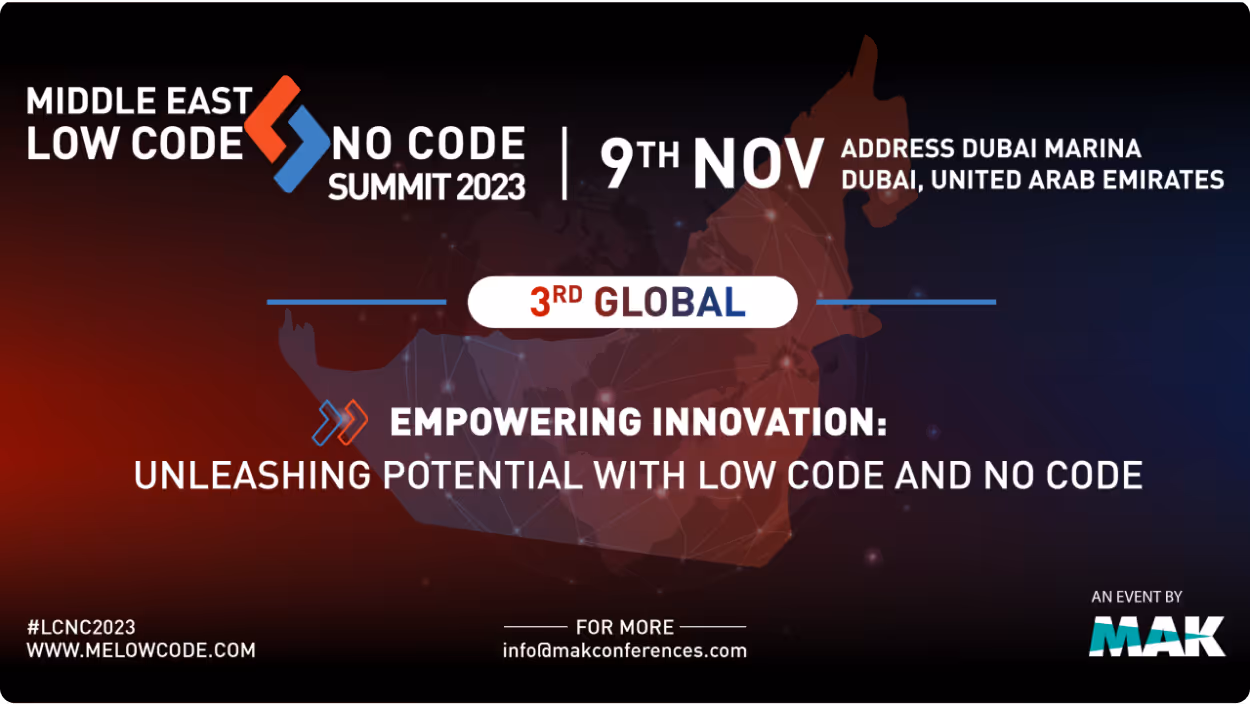 Middle east low code no code summit 2023.