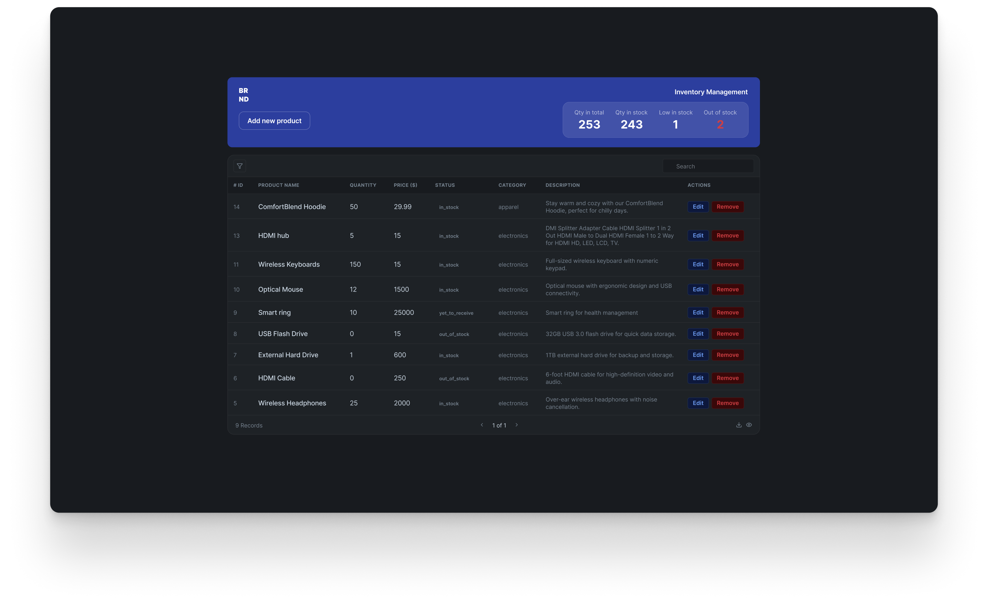 Inventory management system