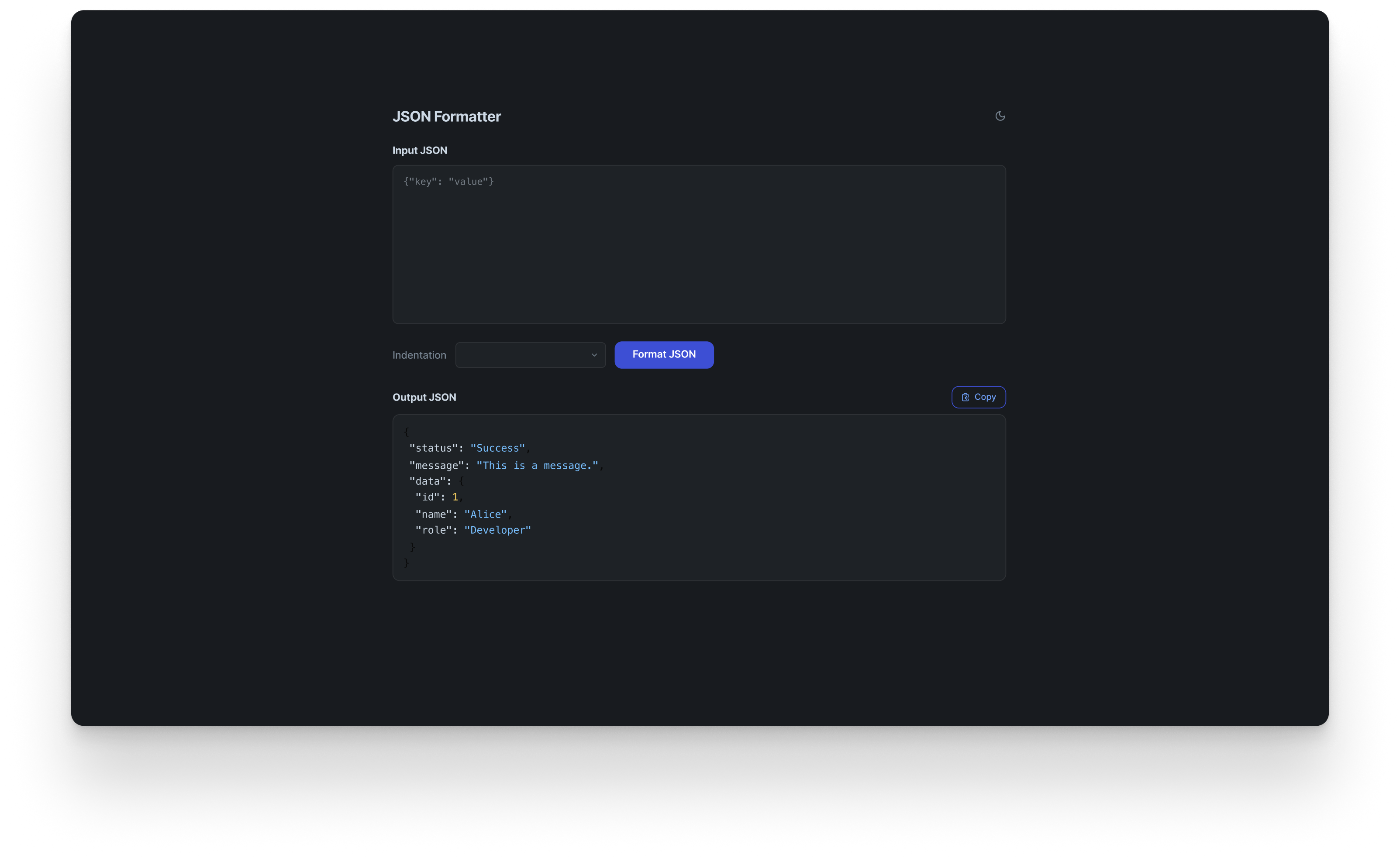 JSON formatter