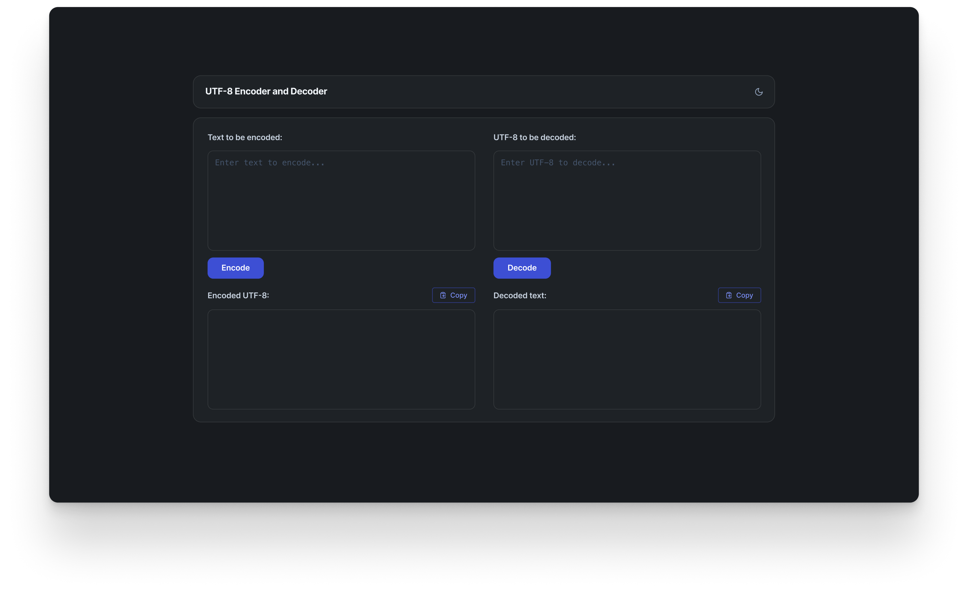 UTF-8 encoder and decoder